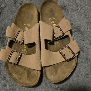 Birkenstock Kids Brown Suede Sandals